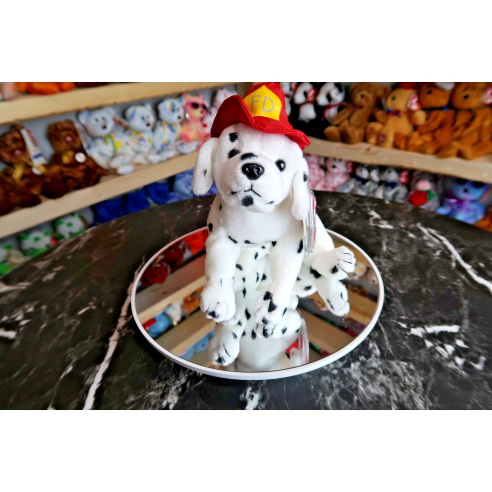 TY Beanie Baby Fireplug the Dalmatian Dog (2004 October BBOM) | MWMT | Vintage
